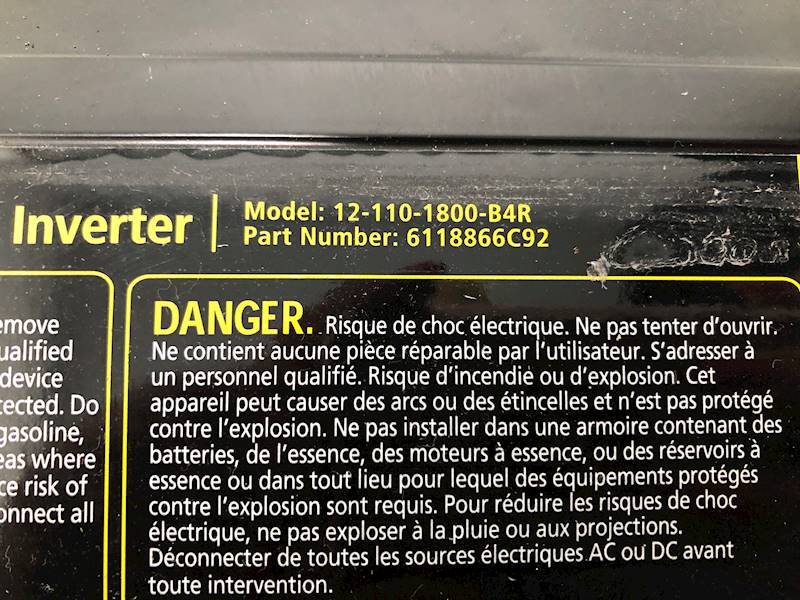 Cooper Bussmann 121101800B4R Power Inverter Frontier Truck Parts